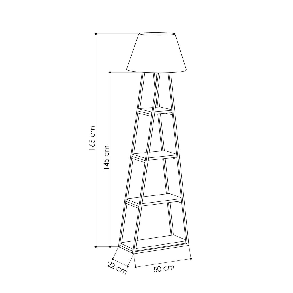 Põrandalamp Kalune Design 855, hall/must цена и информация | Põrandalambid | kaup24.ee