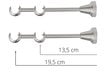 Kahene kardinapuu 25 mm + 19 mm APOLLO, 200 cm, matt kroom цена и информация | Kardinapuud | kaup24.ee