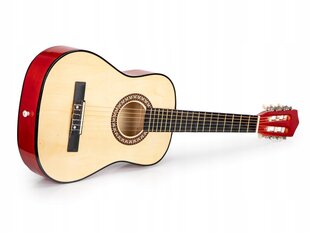 Большая деревянная детская гитара с 6 струнами ECOTOYS цена и информация | Развивающие игрушки | kaup24.ee