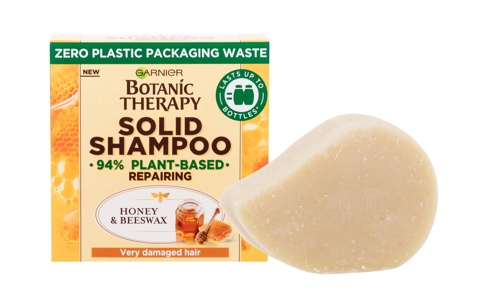 Taastav tükkšampoon Garnier Botanic Solid Shampoon Honey, 60 g hind ja info | Šampoonid | kaup24.ee
