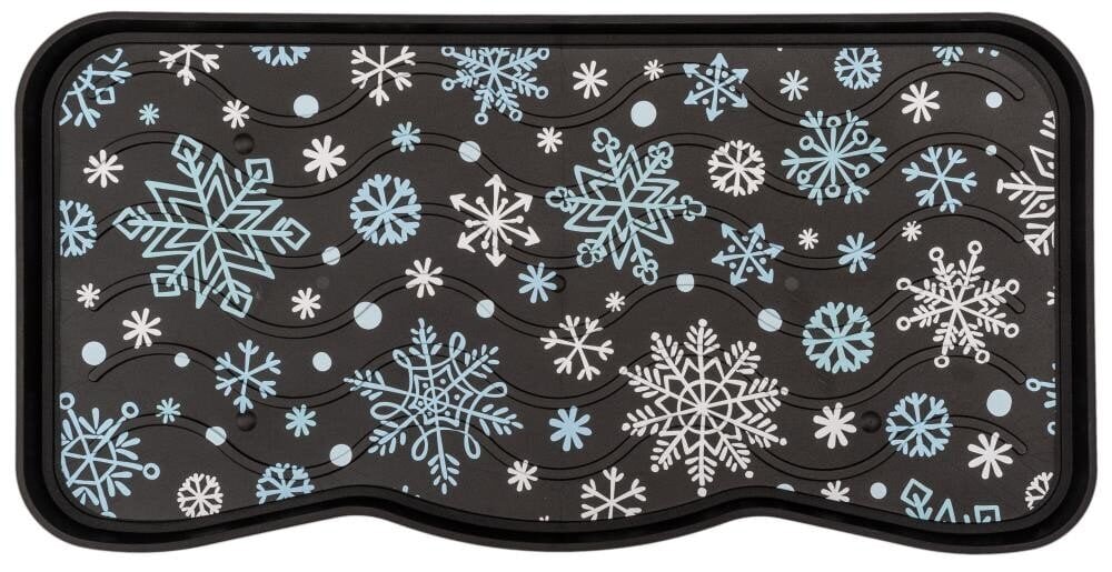 Kingamatt - kandik Sparkle Snowflakes 38x75cm hind ja info | Uksematid | kaup24.ee