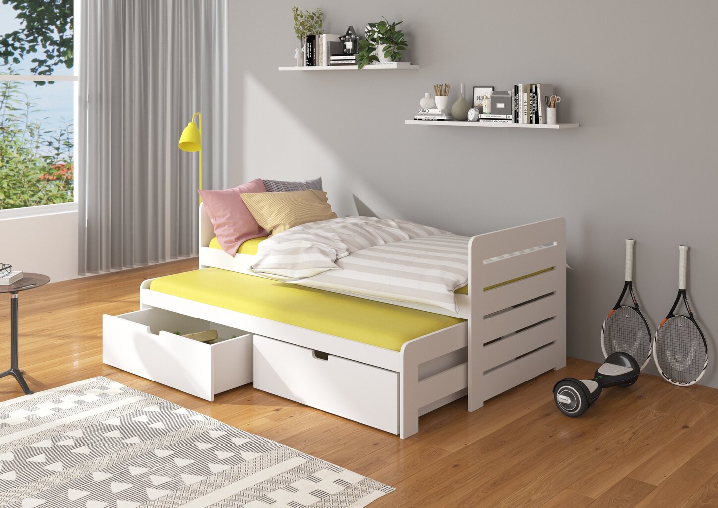 Lastevoodi ADRK Furniture Tomi 180x80, valge цена и информация | Lastevoodid | kaup24.ee