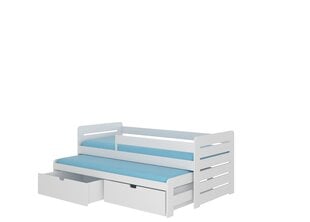 Lastevoodi ADRK Furniture Tomi 180x80 küljekaitsega, valge цена и информация | Детские кровати | kaup24.ee