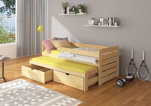 Lastevoodi ADRK Furniture Tomi 04 180x80 küljekaitsega, pruun цена и информация | Детские кровати | kaup24.ee