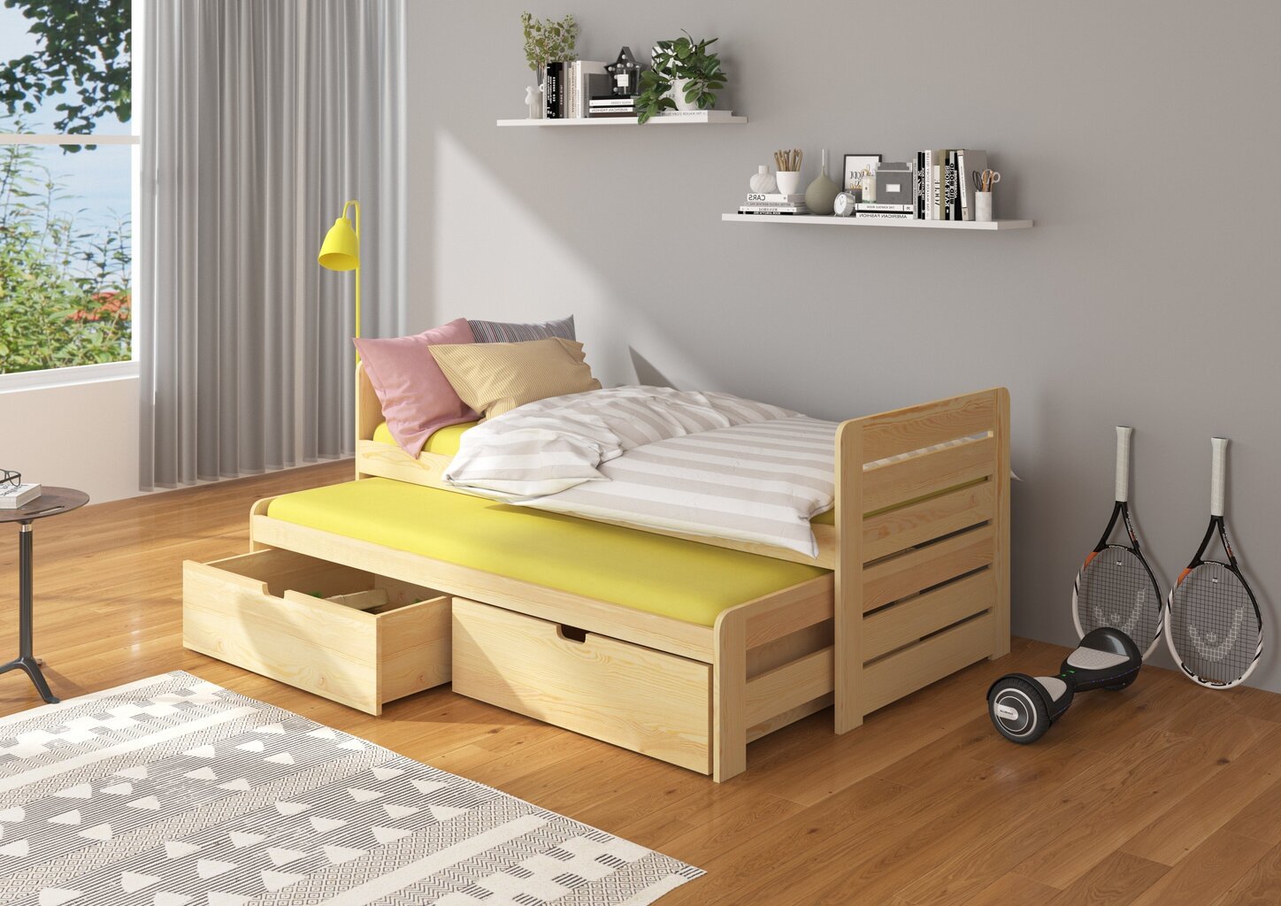 Lastevoodi ADRK Furniture Tomi 04 200x90, pruun цена и информация | Lastevoodid | kaup24.ee