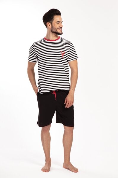 Meeste pidžaama lühikeste pükstega ENVIE CRAB (Must, valge) hind | kaup24.ee