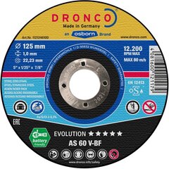 Lõikeketas DRONCO AS60V 125X1,0X22,23 T41 hind ja info | Akutrellid, kruvikeerajad | kaup24.ee