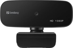 Sandberg 134-14 USB Webcam Autofocus 1080P HD цена и информация | Компьютерные (Веб) камеры | kaup24.ee