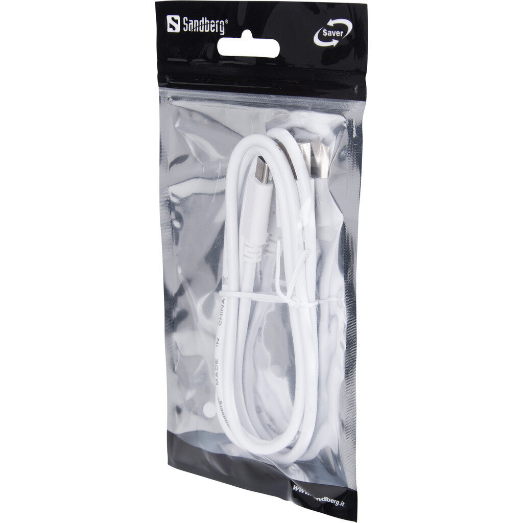 Sandberg 336-15 USB 2.0 A Male - Type C Male, 1m hind ja info | Kaablid ja juhtmed | kaup24.ee