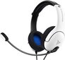 Juhtmega mänguri kõrvaklapid PDP LVL40 - White (PS5, PS4) hind ja info | Kõrvaklapid | kaup24.ee