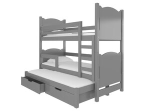 Кровать двухъярусная Adrk Furniture Leticia, 180x75/172x75 см, серая цена и информация | Детские кровати | kaup24.ee
