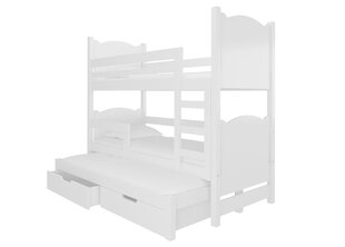 Narivoodi Adrk Furniture Leticia, 180x75/172x75 cm, valge hind ja info | Lastevoodid | kaup24.ee