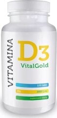 VITALGOLD D3-VITAMIIN TABLETID 50µg (2000 j.m.) N120 hind ja info | Vitamiinid, toidulisandid, preparaadid tervise heaoluks | kaup24.ee