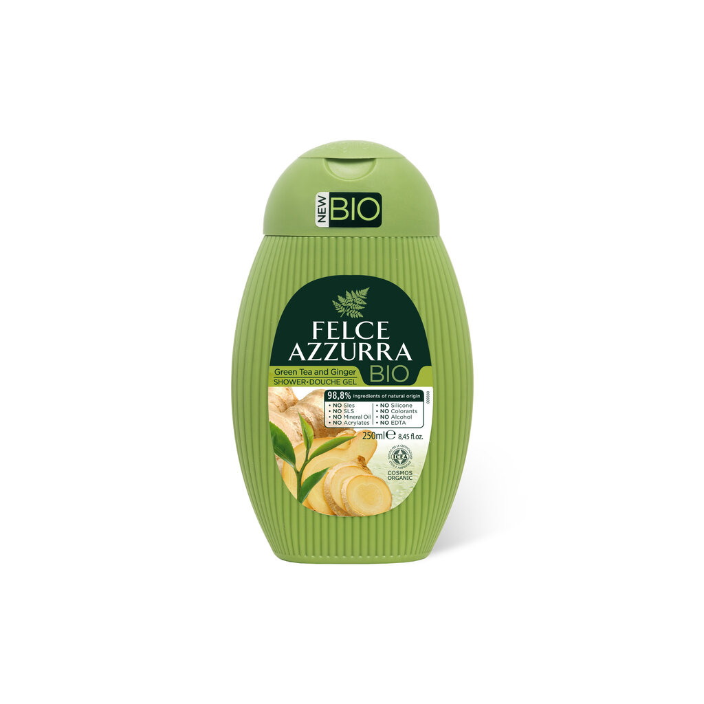 Dušigeel FELCE AZZURRA BIO Green Tea & Ginger, 250 ml цена и информация | Dušigeelid, õlid | kaup24.ee