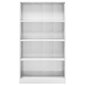 vidaXL 4-korruseline raamaturiiul valge 80x24x142 cm puitlaastplaat цена и информация | Riiulid | kaup24.ee