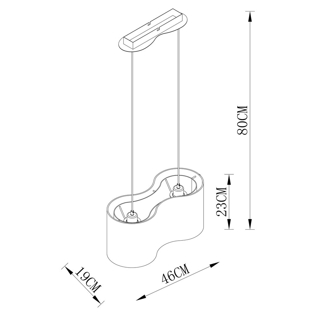 Rippvalgusti G.LUX GM-533/2S цена и информация | Rippvalgustid | kaup24.ee