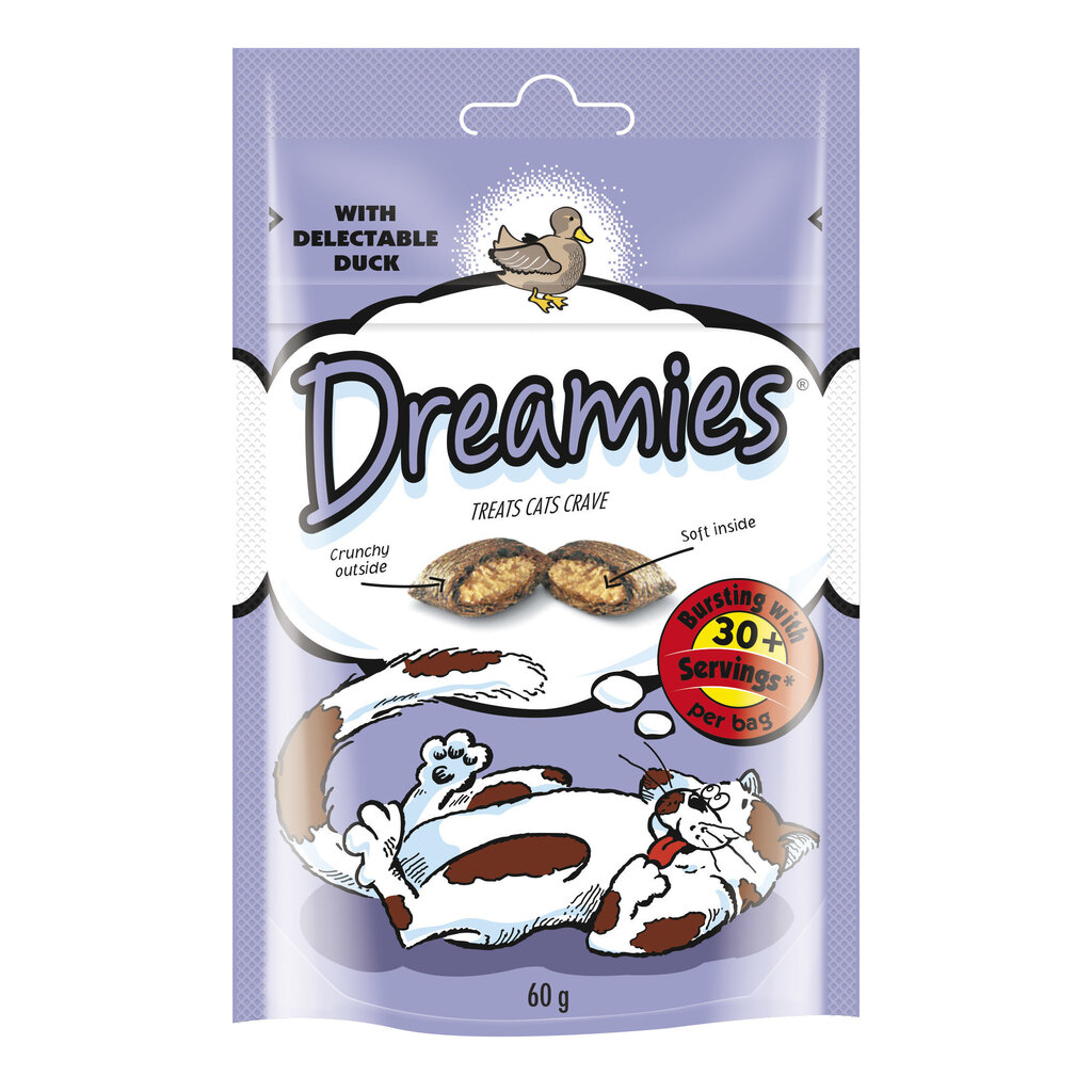 Dreamies kassidele koos pardiga, 6x60 g hind ja info | Maiustused kassidele | kaup24.ee