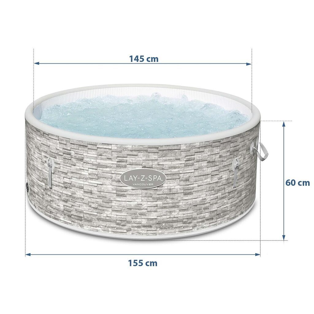 Mullivann Bestway Lay-Z-Spa Vancouver, 155x60 cm hind ja info | Basseinid | kaup24.ee