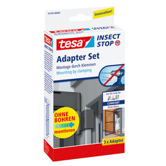 Adapter sääsevõrguga alumiiniumraamile Tesa Insect Stop Alu Frames Comfort, hall цена и информация | Москитные сетки | kaup24.ee