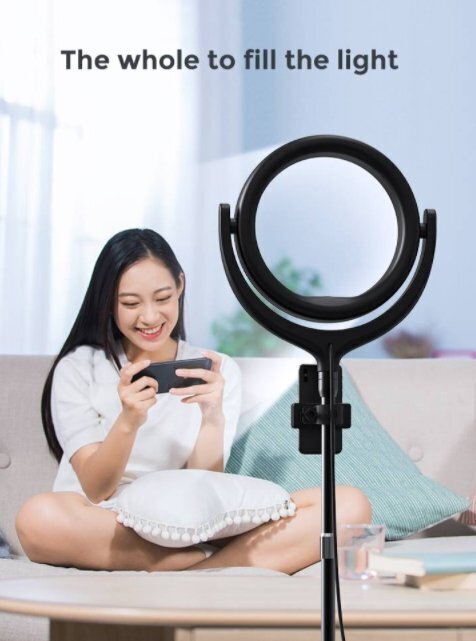 Devia Live Streaming Phone stand holder with LED lamp hind ja info | Selfie sticks | kaup24.ee