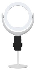 Devia Live Streaming Держатель для телефона со светодиодной лампой 8 дюймов 40 см белый цена и информация | Моноподы для селфи («Selfie sticks») | kaup24.ee