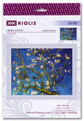 Tikkimiskomplekt RIOLIS 1698 Õitsevad mandlid W. Van Goghi maali põhjal цена и информация | Принадлежности для вышивания | kaup24.ee