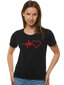 Naiste T-särk Heartbeat, must hind ja info | Naiste T-särgid, topid | kaup24.ee