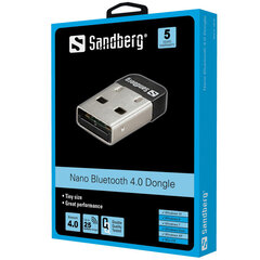 Sandberg 133-81 Nano Bluetooth 4.0 Dongle цена и информация | Адаптеры и USB-hub | kaup24.ee