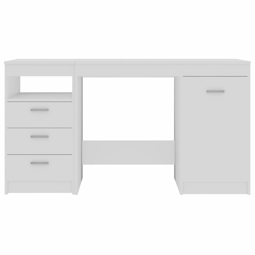 vidaXL kirjutuslaud, valge, 140 x 50 x 76 cm puitlaastplaat hind ja info | Arvutilauad, kirjutuslauad | kaup24.ee