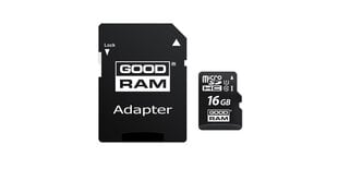 Goodram microSDHC 16GB цена и информация | Карты памяти | kaup24.ee