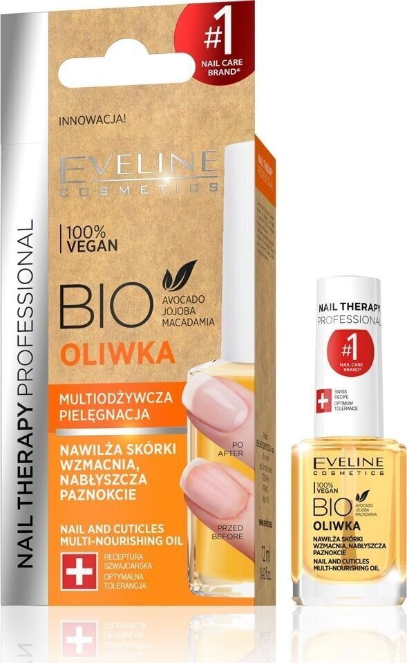 Küüneõli Eveline Bio Multi-Nourishing Oil, 12 ml цена и информация | Küünelakid, küünetugevdajad | kaup24.ee