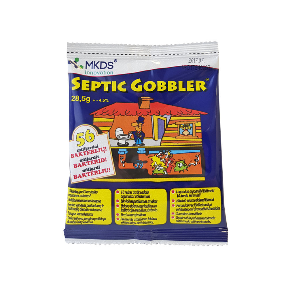 Kanalisatsiooni mikroorganismid MKDS Septic Gobbler, 28.5 g hind ja info | Mikroorganismid, bakterid | kaup24.ee