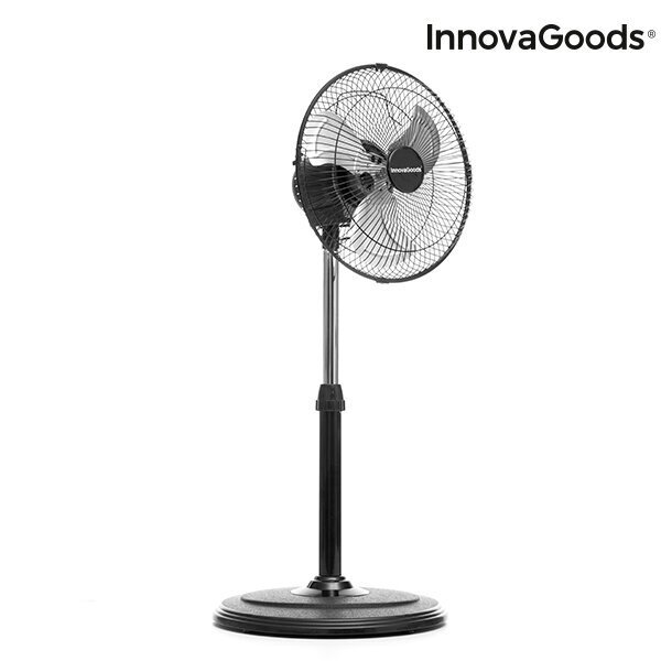 INNOVAGOODS Ø 30 CM 60W MUST 360º PÖÖRLEV PÕRANDAVENTILAATOR hind ja info | Ventilaatorid | kaup24.ee