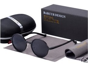 Мужские и женские круглые солнцезащитные очки BARCUR в стиле ретро, UV400, поляризованные, антибликовые цена и информация | Винтажные очки в стиле кота, hgjkhkll, черные, 1шт | kaup24.ee