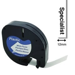 Dymo Letratag sobivad 12mm Plastic must/läbipaistev hind ja info | Kirjatarbed | kaup24.ee