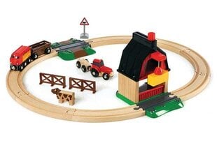 Raudtee rööbas Brio Farm Railway Set цена и информация | Развивающий мелкую моторику - кинетический песок KeyCraft NV215 (80 г) детям от 3+ лет, бежевый | kaup24.ee