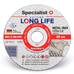 Metallilõikeketas LongLife 125x1x22 цена и информация | Механические инструменты | kaup24.ee