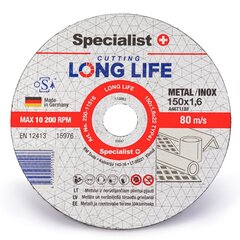 Metallilõikeketas LongLife 150x1,6x22 цена и информация | Механические инструменты | kaup24.ee