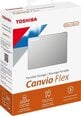 Väline kõvaketas Toshiba Canvio Flex, 2TB HDD, USB 3.2, hõbedane