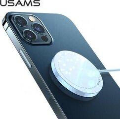 Usams US-CD155 Быстрая 15W Magsafe Беспроводная Qi Зарядка 5V 2A для iPhone 12 Mini Pro Max Белый цена и информация | Зарядные устройства для телефонов | kaup24.ee