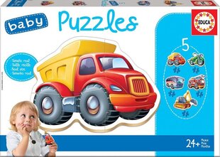 Головоломки Baby vehicles, 5 шт. цена и информация | Пазлы | kaup24.ee