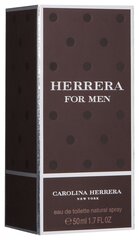 Туалетная вода Carolina Herrera Herrera for Men edt 50 мл цена и информация | Мужские духи | kaup24.ee