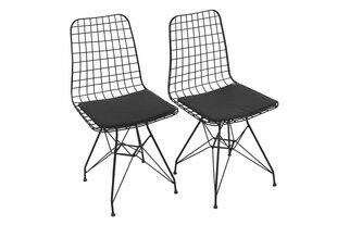 Набор из 2 обеденных стульев Kalune Дизайн 562, черный цена и информация | Стулья для кухни и столовой | kaup24.ee