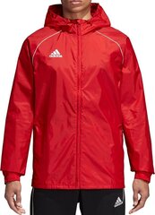 Meeste sportlik jope Adidas Core 18 Rain M CV3695 (45216), punane цена и информация | Мужская спортивная одежда | kaup24.ee