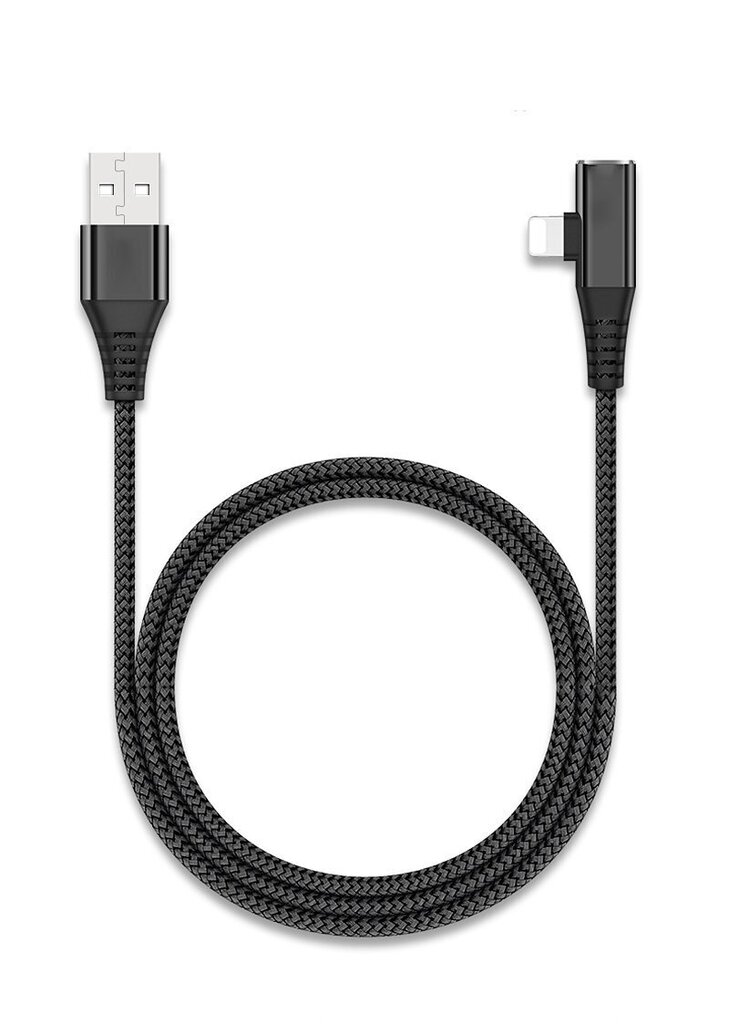 RoGer (iOS 13) Lightning Data and Charging Cable with extra Lightning port (female) 1m Black hind ja info | Kaablid ja juhtmed | kaup24.ee