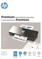 HP Premium lamineerimiskile, A3, 80 mikronit, 50 tk цена и информация | Канцелярские товары | kaup24.ee