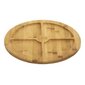 Bambusest taldrik 4 kambriga, pööratav 35,5 cm цена и информация | Lauanõud ja kööginõud | kaup24.ee