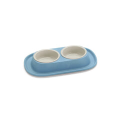 Comfy kaheosaline kauss lemmikloomale Smart Clean 2x230 ml, sinine цена и информация | Миски, ящики для корма | kaup24.ee
