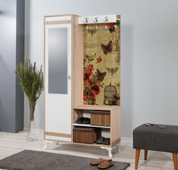 Комплект мебели для прихожей Kalune Design 863(II), красный/дуб цена и информация | Комплекты в прихожую | kaup24.ee