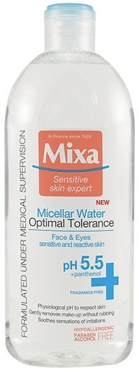 Mitsellaarvesi tundlikule nahale Mixa Optimal Tolerance 400ml  hind ja info | Näopuhastusvahendid | kaup24.ee